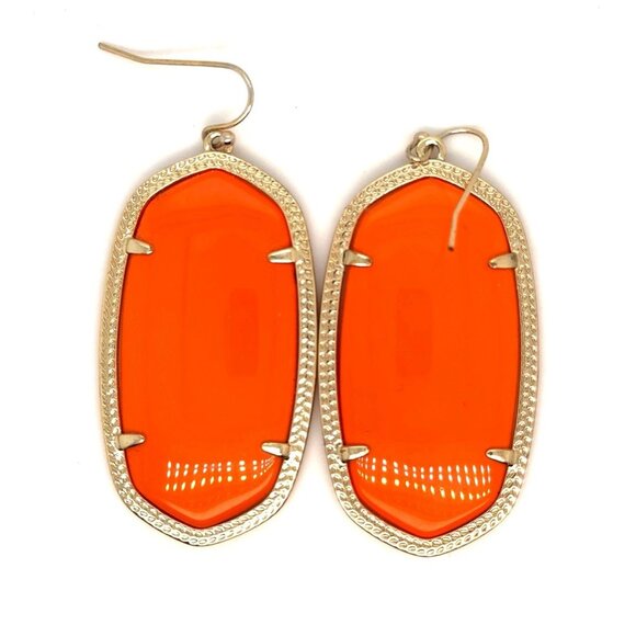 Kendra Scott Orange Stone Earrings - Picture 1 of 6